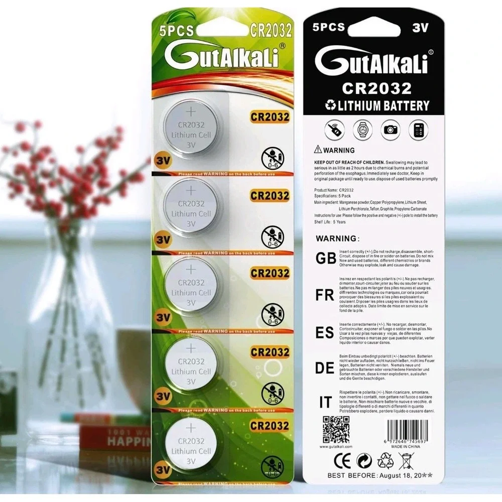 Gutalkali 20 Pack CR2032 Batteries - CR2032 3V Battery - CR 2032, 3 Volt Coin Ba